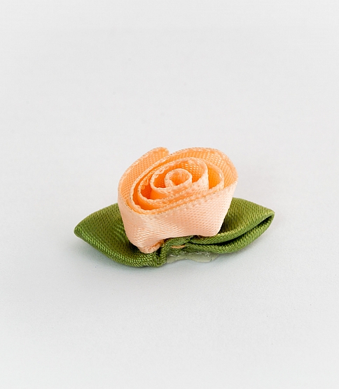 Large Ribbon Rose 100 Pcs Peach - Click Image to Close
